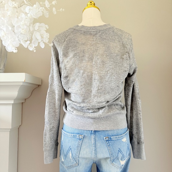 Iro Burnout Sweatshirt in Heather Grey, Sz S - Picture 4 of 8